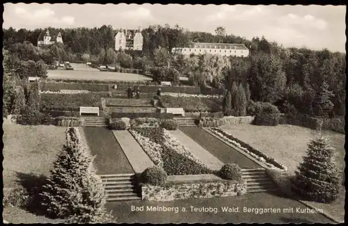 Ansichtskarte Horn-Bad Meinberg Teutoburger Wald. Berggarten mit Kurheim 1953