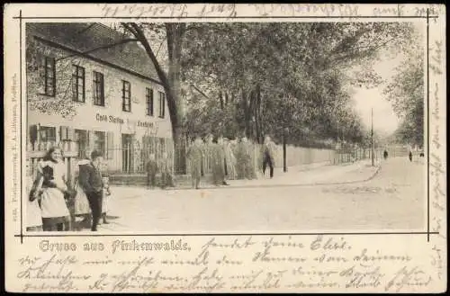 Postcard Finkenwalde-Stettin Zdroje Szczecin Cafe Stettin - Pommern 1904