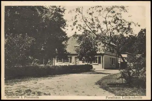 Postcard Gollnow Goleniów Forsthaus Lüttkenheide b Stettin Pommern 1937