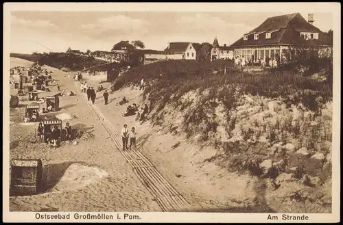 Postcard Großmöllen Mielno Am Strande, Restaurant 1927