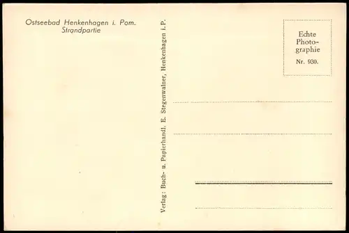 Postcard Henkenhagen Ustronie Morskie Strand, Haus - Stimmungsbild 1930