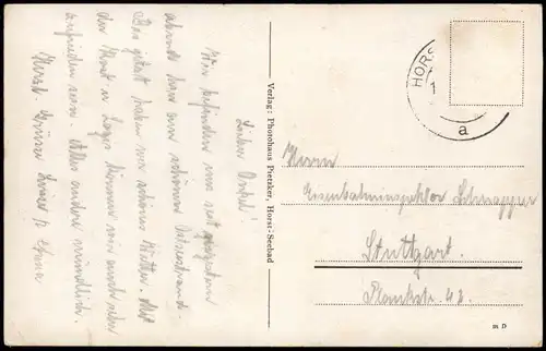 Postcard Horst-Seebad Niechorze Bewegte See, Leuchtturm Pommern 1934