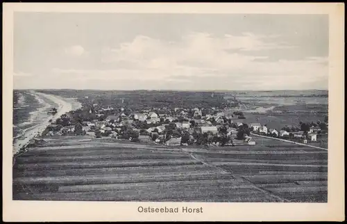 Postcard Horst-Seebad Niechorze Luftbild Pommern 1924
