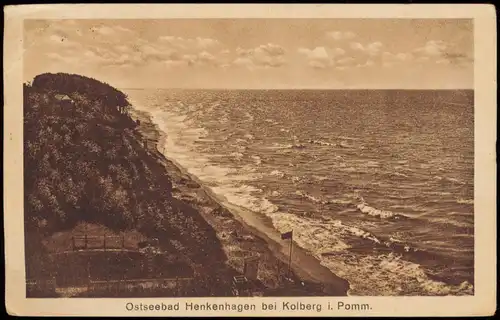 Postcard Henkenhagen Ustronie Morskie Strand Pommern 1921