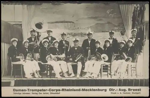 Düsseldorf Damen-Trompeter-Corps-Rheinland-Mecklenburg Dir.: Aug. Breest 1914