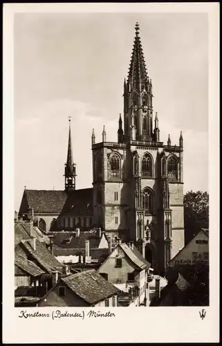 Ansichtskarte Konstanz Partie am Münster 1940