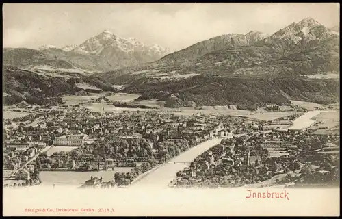 Ansichtskarte Innsbruck Panorama-Ortsansicht 1900