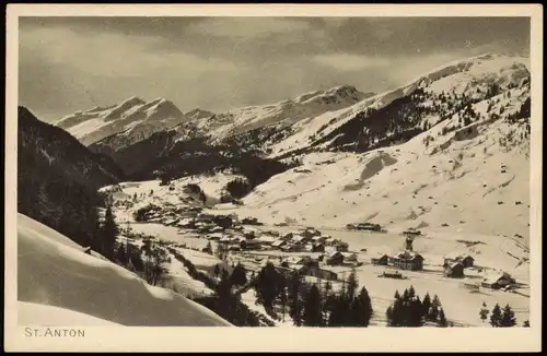 St. Anton am Arlberg Panorama Wintersportplatz Arlberg Tirol 1915