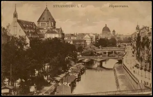 CPA Straßburg Strasbourg Stadtteilansicht Jllpanorama 1910