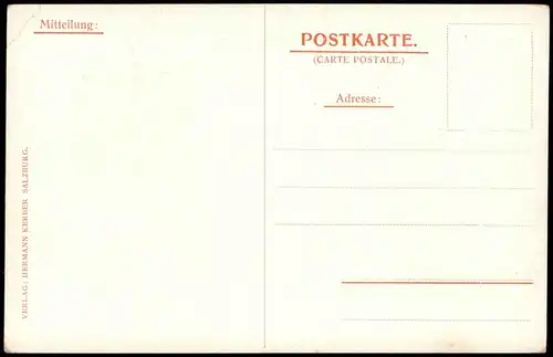 Ansichtskarte Salzburg Künstlerkarte Märzsonne 1918 Goldrand