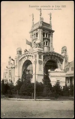 Lüttich Luik Lîdje Exposition Universelle Entrée monumentale des Halls. 1905