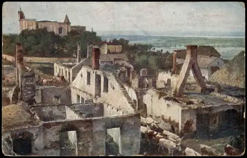 Josefstadt-Jermer Josefov Jaroměř Militaria die zerstörte Stadt WK1 1917