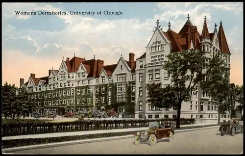 Postcard Chicago Womens Dormitories, University 1934