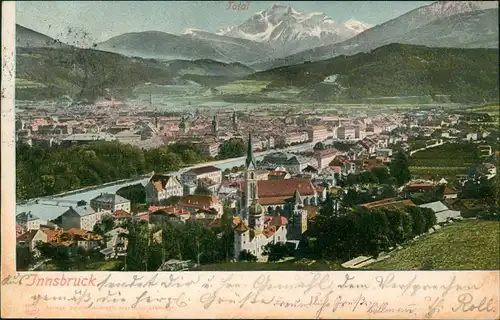 Ansichtskarte Innsbruck Panorama-Ansicht Totalansicht 1905