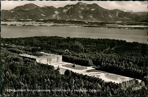 Ansichtskarte Chiemsee Herrenchiemsee Herreninsel mit Schloss 1958/1957