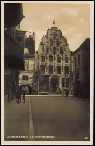 Postcard Kolberg Kołobrzeg Am Schwibbogenhaus, Pommern 1929