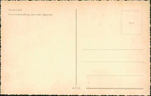 Postkaart Haarlem Grave stenenbrug over het Spaarne 1960