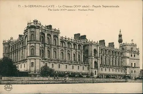 Saint-Germain-en-Laye Schloss-Gebäude Château (XVIe siècle) Façade Septentrionale 1929