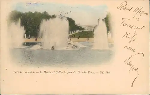Versailles Parc de Versailles Bassin d'Apollon le Jour des Grandes Eaux 1900