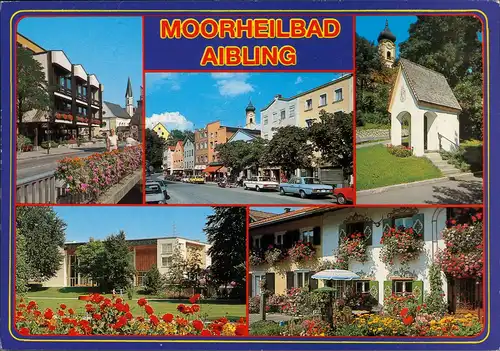 Ansichtskarte Bad Aibling Mehrbildkarte mit 5 Ortsansichten 1996