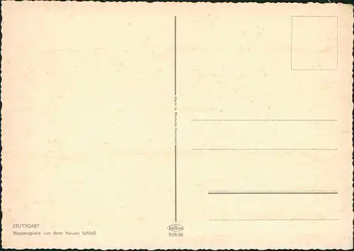 Ansichtskarte Stuttgart Wasserspiele vor dem Neuen Schloss (Castle) 1965