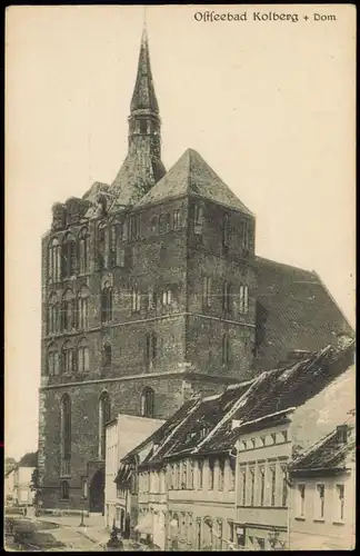 Postcard Kolberg Kołobrzeg Domstrasse 1914