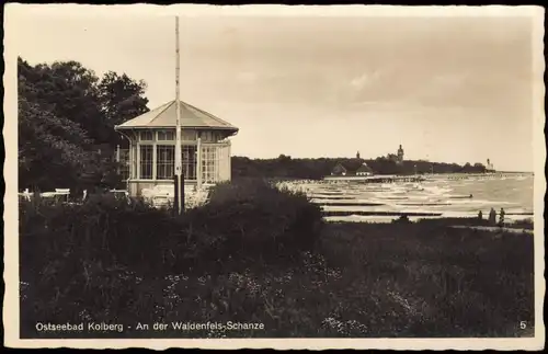 Kolberg Kołobrzeg An der Waldenfels-Schanze, Pavillon Pommern 1935