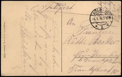 Postcard Kolberg Kołobrzeg Kolberg Rosengarten u. Strandschloß 1916