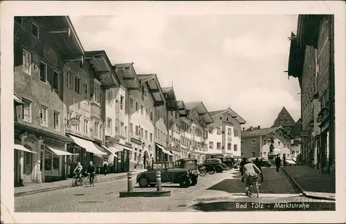 Ansichtskarte Bad Tölz Marktstrasse, Autos 1959