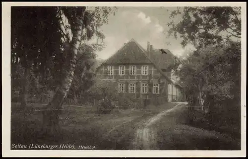 Ansichtskarte Soltau Partie am Heidehof 1932