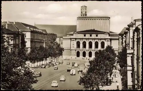 Ansichtskarte Augsburg Straßenpartie, Theater 1961