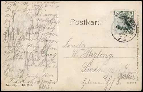 Postcard Misdroy Międzyzdroje Stadtpartie, Villen 1908