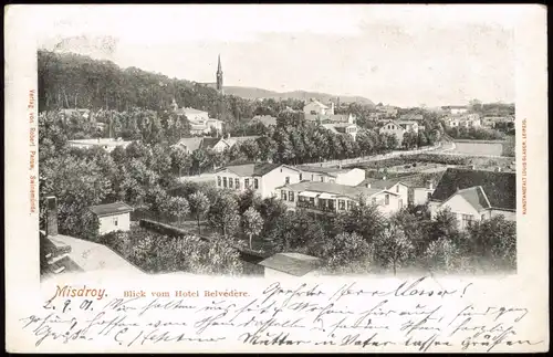 Postcard Misdroy Międzyzdroje Blick vom Hotel Belvédère. Pommern 1901