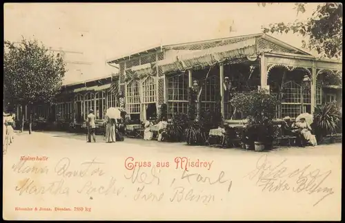 Postcard Misdroy Międzyzdroje Kaiserhalle, Pommern 1908