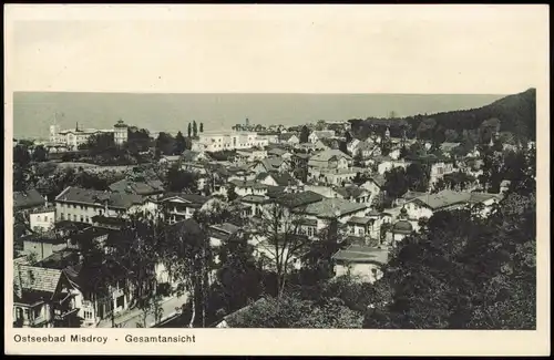 Postcard Misdroy Międzyzdroje Blick über die Stadt, Pommern 1936