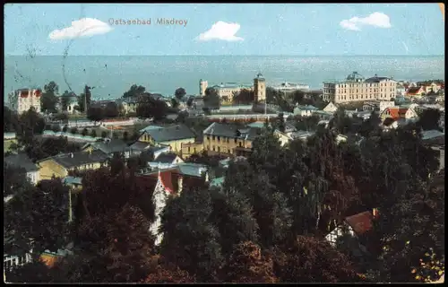 Postcard Misdroy Międzyzdroje Blick über die Stadt 1912