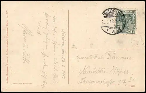 Postcard Misdroy Międzyzdroje Blick über die Stadt 1912