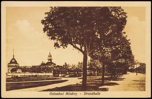 Postcard Misdroy Międzyzdroje Strandhalle, Pommern 1925