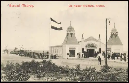 Postcard Misdroy Międzyzdroje Kaiser Friedrich Brücke 1908