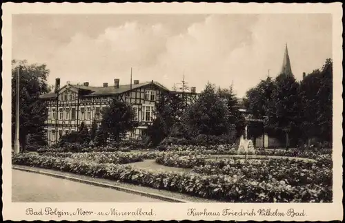 Postcard Bad Polzin Połczyn Zdrój Kurhaus Friedrich Wilhelm Bad. 1936