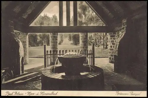 Postcard Bad Polzin Połczyn Zdrój Brunnen Tempel 1926