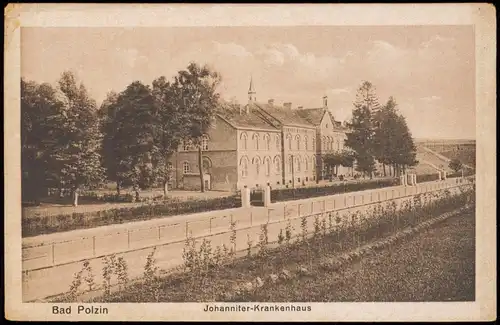 Postcard Bad Polzin Połczyn Zdrój Johanniter-Krankenhaus 1922