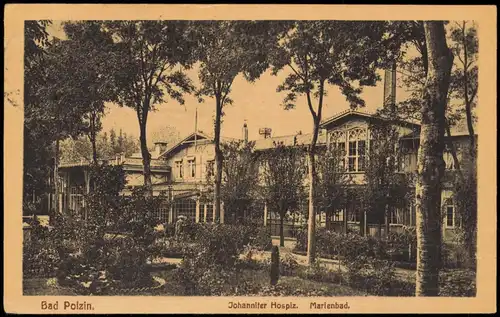 Postcard Bad Polzin Połczyn Zdrój Johanniter Hospiz. Marienbad 1920