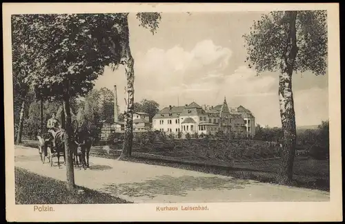 Postcard Bad Polzin Połczyn Zdrój Kurhaus Luisenbad, Fuhrwerk 1913
