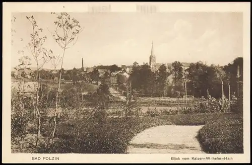 Postcard Bad Polzin Połczyn Zdrój Blick vom Kaiser-Wilhelm-Hain 1922