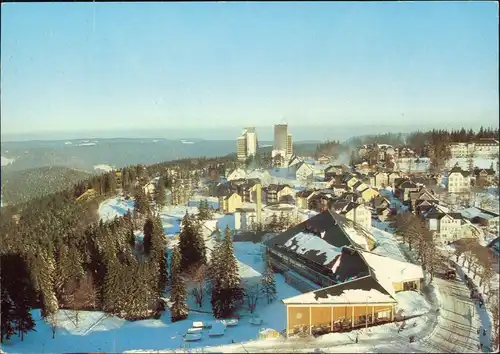 Ansichtskarte Oberhof (Thüringen) Überblick über die winterliche Stadt 1982