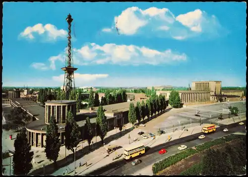 Ansichtskarte Charlottenburg-Berlin Funkturm und Austellungshallen 1970