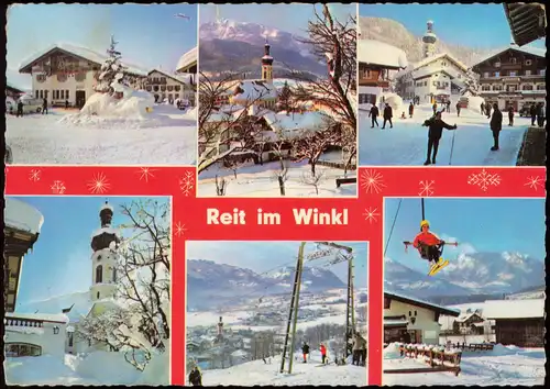 Ansichtskarte Reit im Winkl Mehrbildkarte mit Ortsansichten im Winter 1971