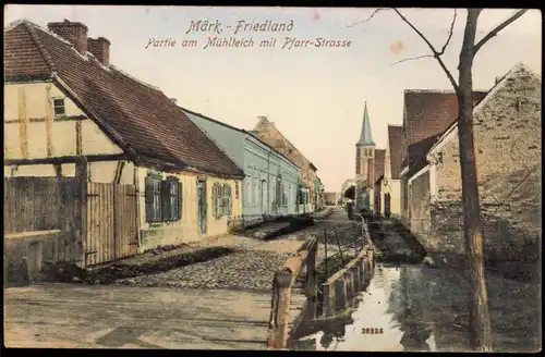 Märkisch Friedland Mirosławiec Pfarr-Strasse b. Deutsch Krone 1909