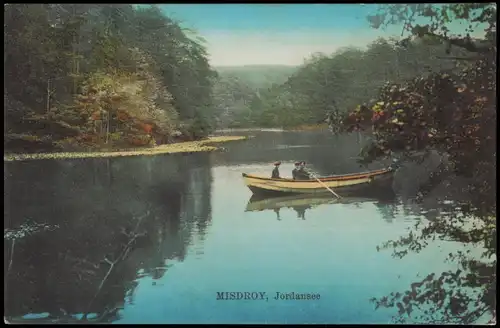 Postcard Misdroy Międzyzdroje Jordansee, Ruderer 1909